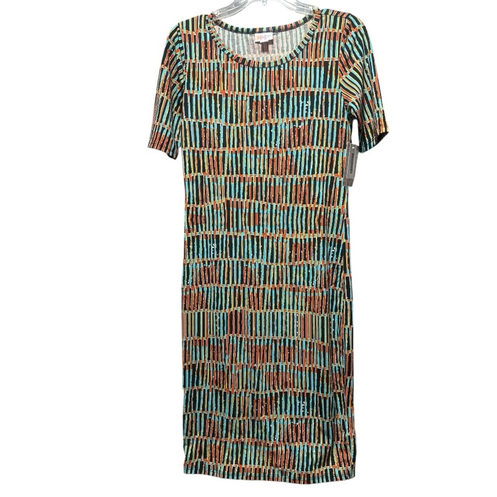 LuLaRoe Colorful Geometric Midi Dress NWT (Julia)